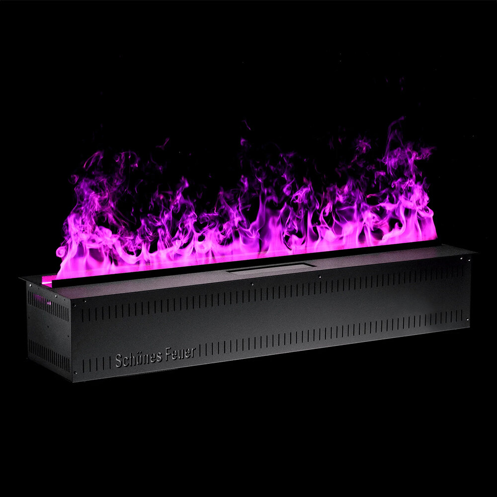 Электрический очаг Schones Feuer 3D Hot Line 1000 Pro(Цвет пламени RGB, Панель Нержавеющая)