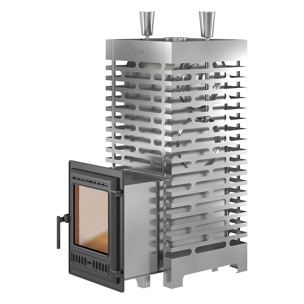 Дровяная печь для бани Aston 38 INOX (320) Long