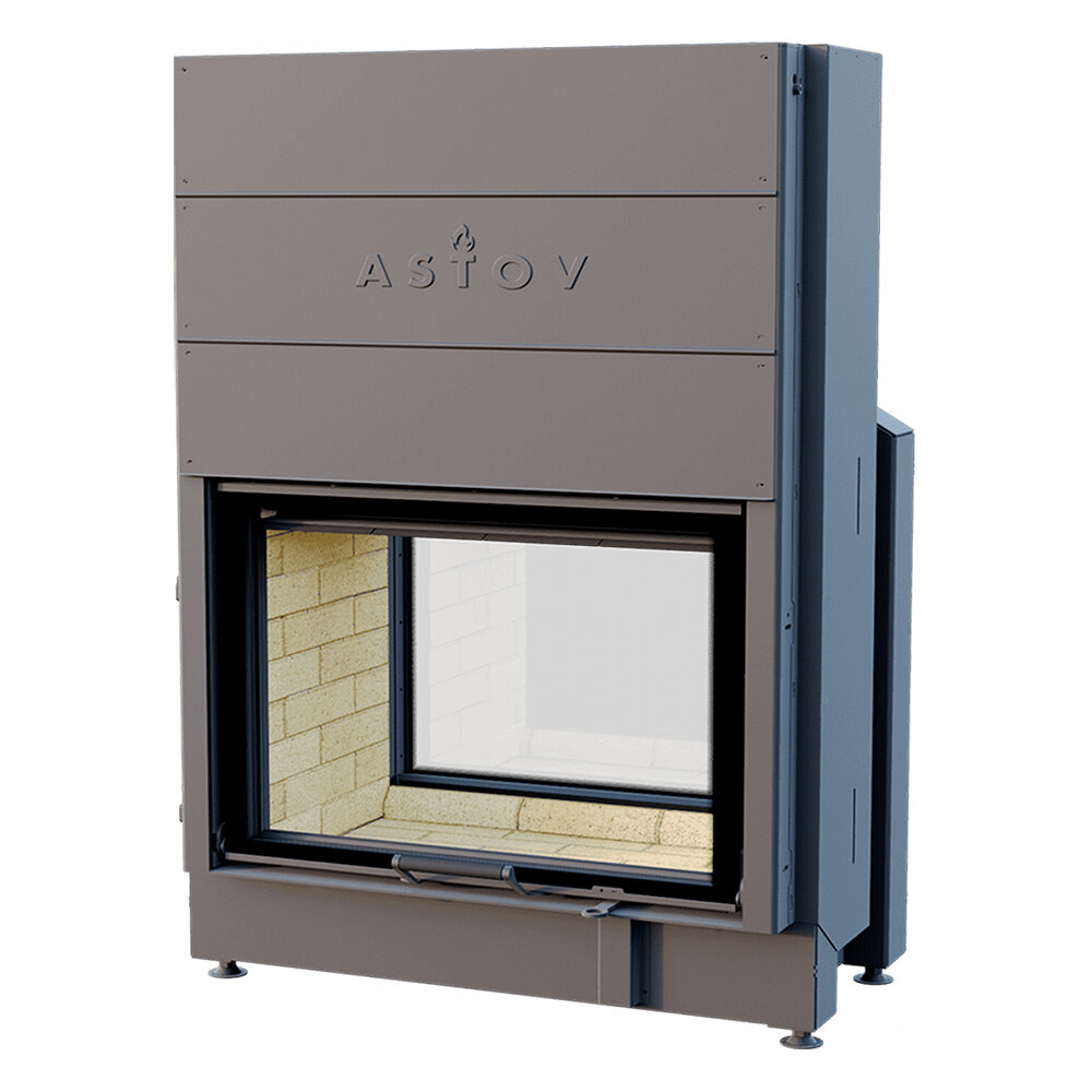 Каминная топка Astov ПТ 8057(Футеровка 3D панели)