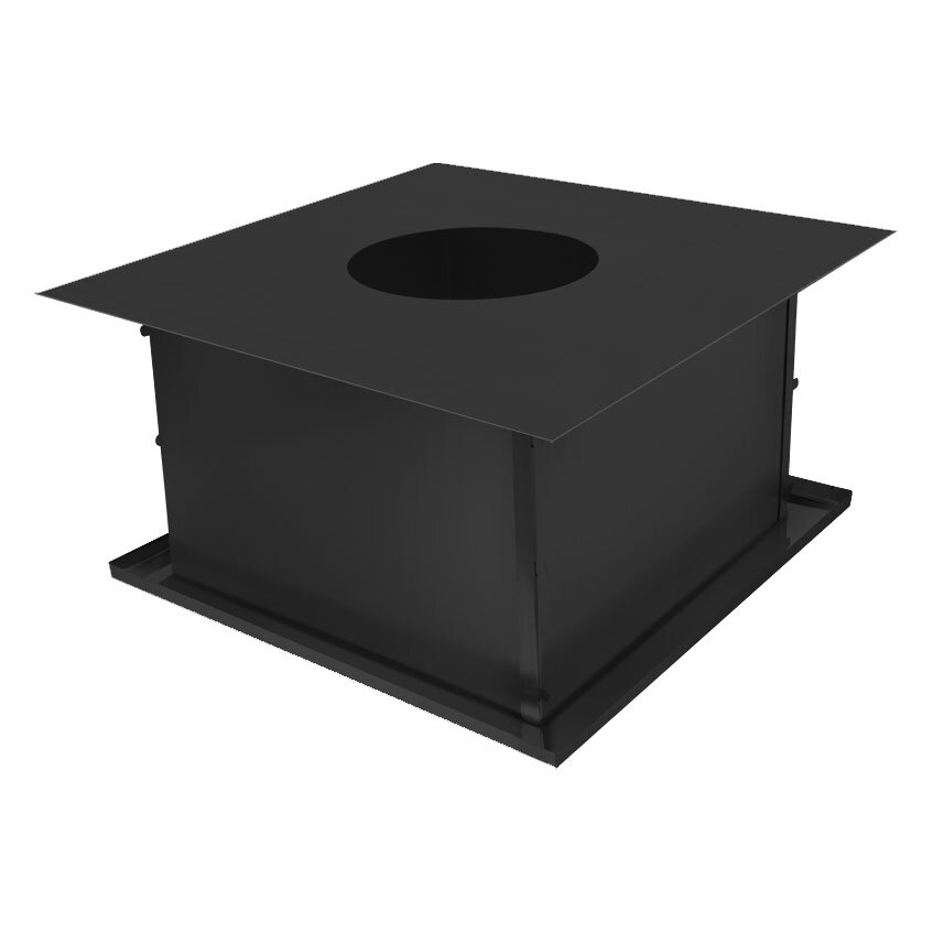 Потолочно-проходной узел ППУ Везувий BLACK (AISI 430/0,5мм)(Ø 205 мм, 500x500)