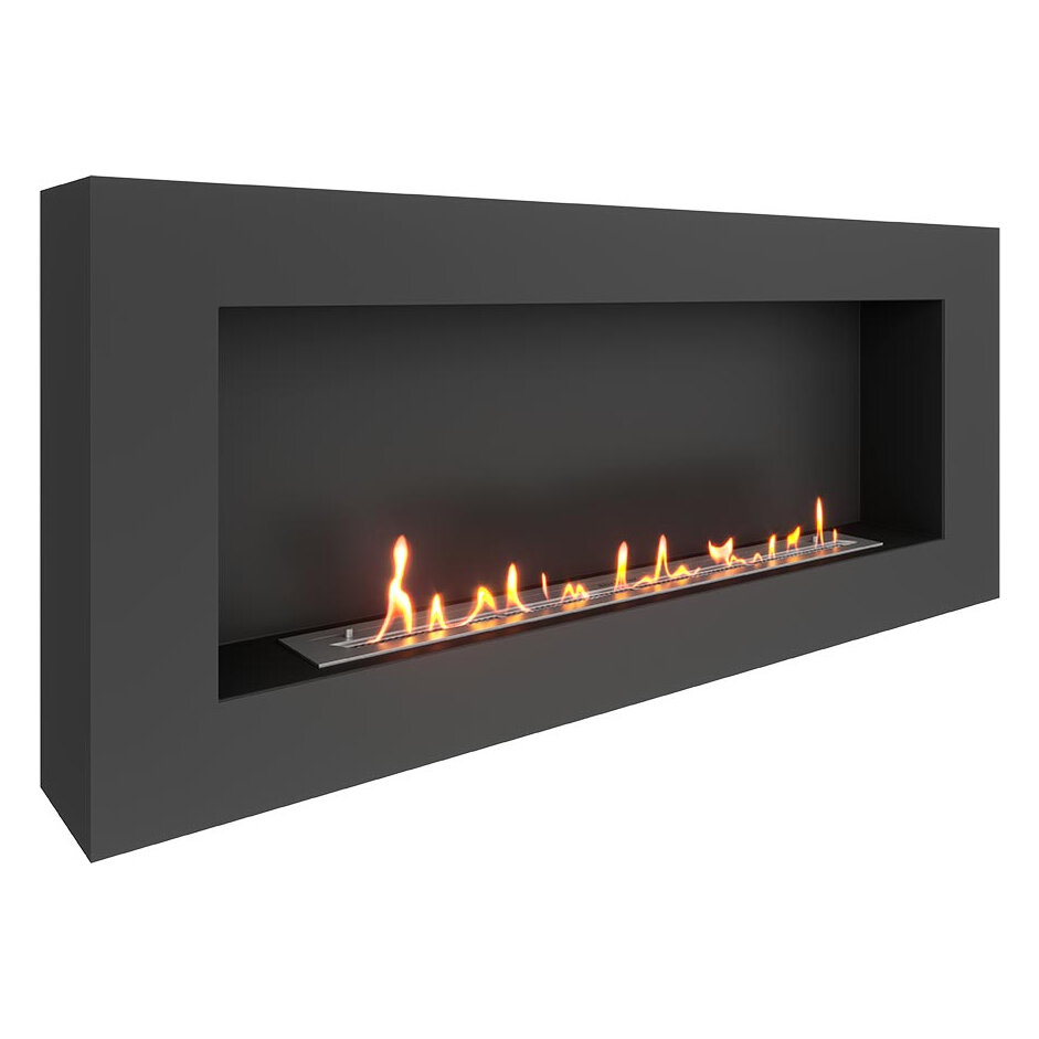 Биокамин SteelHeat WALL GRAND 1500(Цвет Черный, Стекло Без стекла, Стемалит Без стемалита)