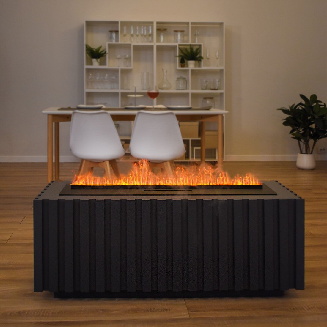 Каминокомплект Schones Feuer Custom с очагом 3D FireLine 1000(Дополнительная синяя подсветка)
