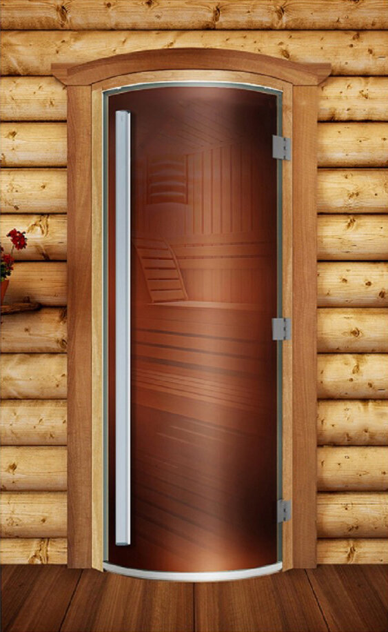 Дверь для бани/сауны DoorWood Престиж Радиусная(2000*800 мм)