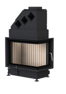 Каминная топка Brunner Eck-Kamin 42/57/30 R без подъема (стекло - угловое)(Декоративная черная )
