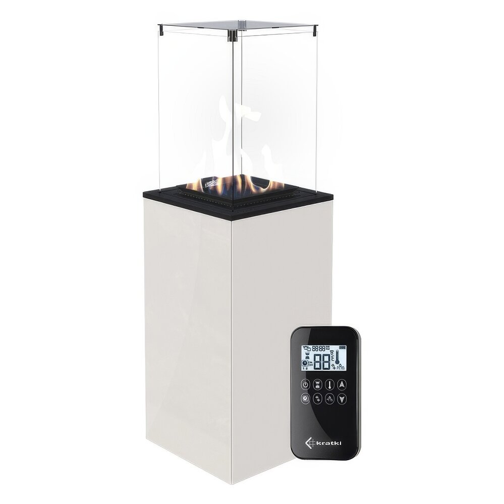 Газовый камин Kratki PATIO/MINI/G30/37MBAR/B с пультом ДУ