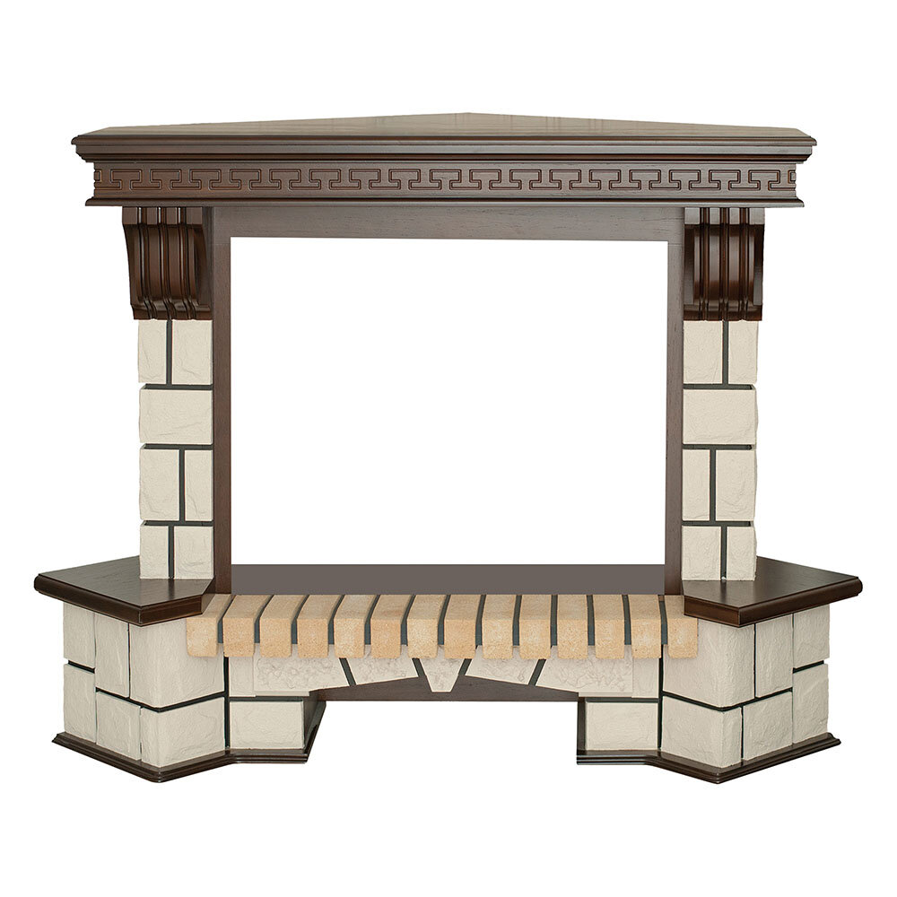 Портал RealFlame Стоун (Stone) Corner 26 AO (угловой)(Античный дуб (AO-257))