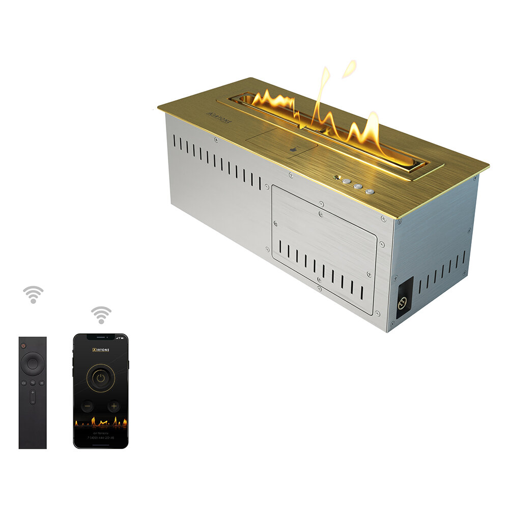 Автоматический биокамин Airtone Andalle Linear (Gold / Золото)(Длина 2100 мм)
