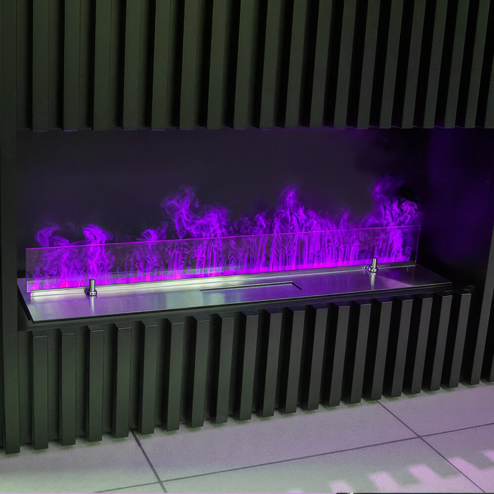 Электрический очаг Schones Feuer 3D FireLine 3000 Pro со стальной крышкой(Нержавеющая панель)