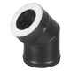 Сэндвич-колено Везувий BLACK (AISI 430/1,0мм, Keralux) 45°(Ø 115/200 мм)