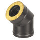 Сэндвич-колено Везувий BLACK (AISI 430/0,8мм) 45°(Ø 115/200 мм)