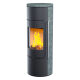 Печь-камин Astov R1.0 L K (талькомагнезит)(Дверца Радиусное стекло, Ручка Короткая)